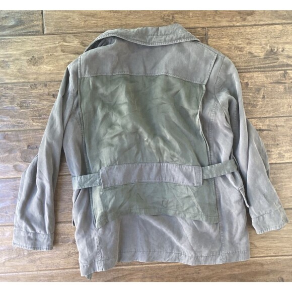AllSaints Aiya Utility Jacket Olive Green Sz 4 Boho Preppy Military Flaw - Picture 4 of 12